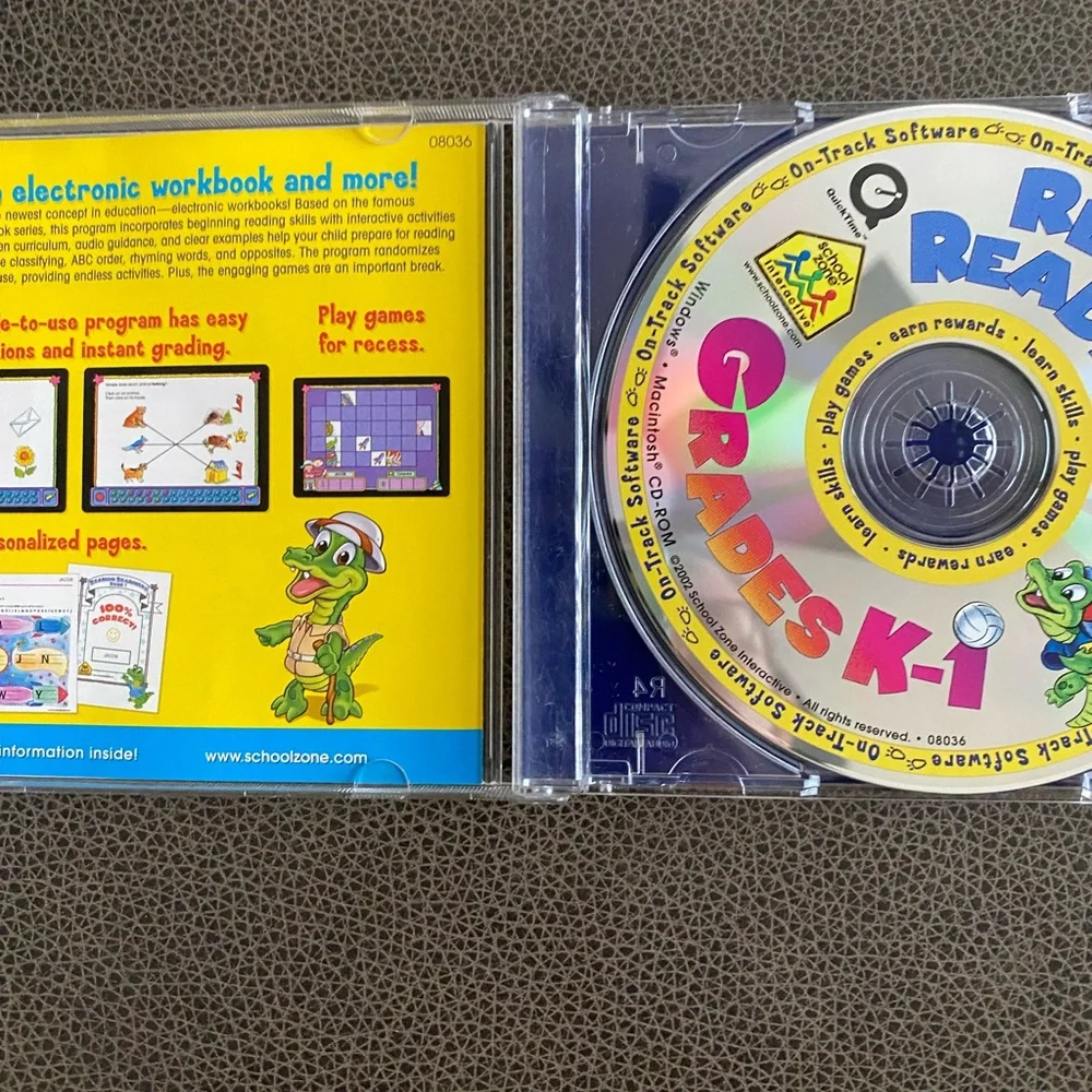 Reading Readiness K–1 Educational CD-ROM (School Zone On-Track Software)